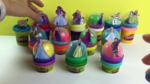 Kinder egg surprise - Play Doh - Disney Toys Frozen Minion Mickey Mouse The Smurfs Snow White