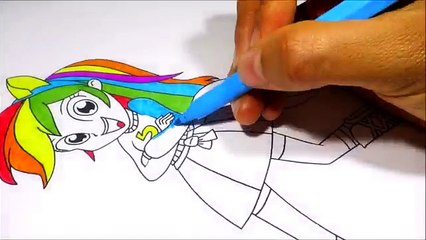 My little Pony Coloring Book Rainbow Dash. Doh Vinci Drawing speed Colorear