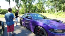 Dodge Charger Hellcat vs BMW M4 rolling drag race