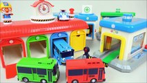 Tayo bus car toys Wash, Garage, Gas station