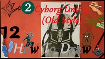 ✍ How To Draw 12 | Cyborg Unit 5 (Old Style) | Easy | Mortal Kombat
