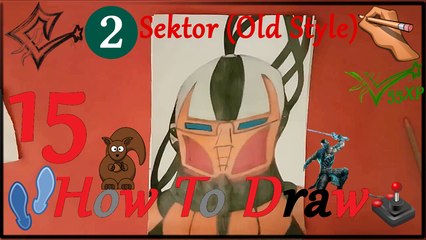 ✍ How To Draw 15 | Sektor (Old Style) | Easy | Mortal Kombat