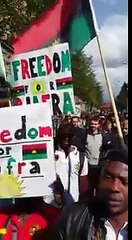 BIAFRA ANOTHER STRONG PROTEST BY IPOB IN LONDON TODAY
