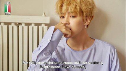 [SUB ITA] 170918 BTS Jimin: Messaggio per 'Love Yourself'