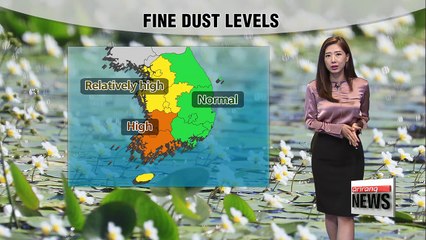 Rain in Korea's central region