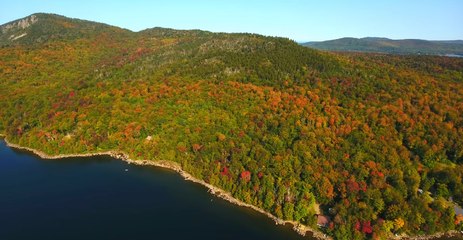 Drone Footage Captures Early Fall Foliage at Little Averill Pond, Vermont