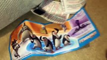 Kinder Surprise Egg The Penguins of Madagascar Opening 3 Eggs