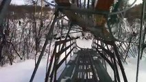 Alpine Coaster Roller Coaster in the Snow Front Seat POV Park City, Utah