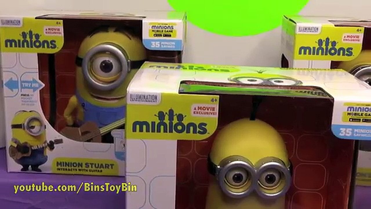 Bob, Kevin & Stuart! Talking Interive Minions Movie Action Figures! Review by Bins Toy Bin