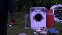 Washing machine Destruction Part 1 of 3 brick in a washing machine