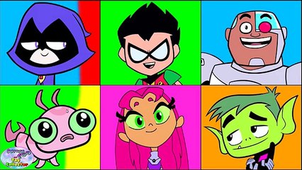 Teen Titans Go! Color Swap Transforms Raven Robin Cyborg Episode Surprise Egg and Toy Coll