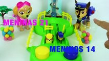 PATRULHA CANINA JOGO MENINOS VS MENINAS LEARN COLOR VIDEO FOR CHILDREN PAW PATROL RACERS GUMBALL