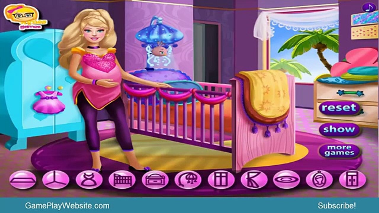 Pregnant Barbie Baby Room Deco Online Game - Baby and Girl Games