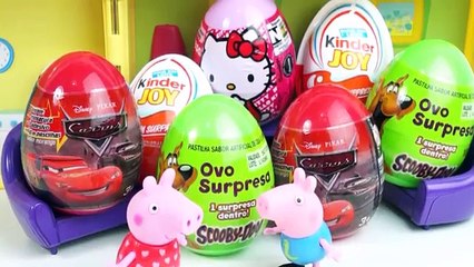 下载视频: Pig George e Peppa Pig Abrindo Ovos Surpresas na casa da Família Pig Surprise Eggs Toys