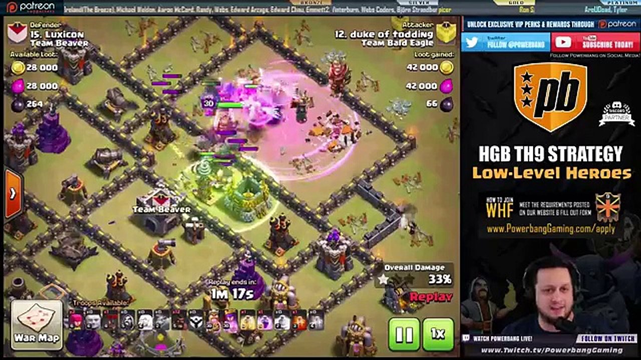 HGB TH9 STRATEGY WITH LOW LEVEL HEROES