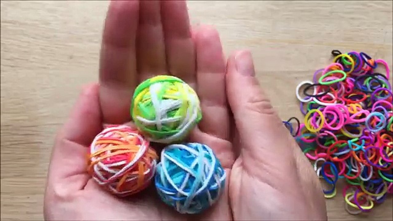 DIY Bouncy Balls - A Great Way to Use Up Rainbow Loom Bands - Red