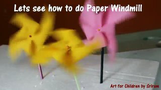 DIY How to make Paper Windmill that Spins || Easy Project for Children