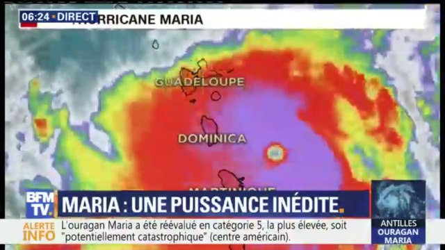 L’œil du cyclone est estimé à 50 kilomètres des îles des Saintes , assure le préfet de Guadeloupe