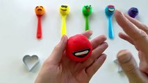 Learn Colors with Play Doh Smiley Faces and Rainbow Spoons Fun & Creative for Toddlers