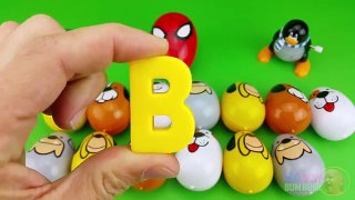Spiderman Surprise Egg Learn-A-Word! Spelling Vegetables! Lesson 28