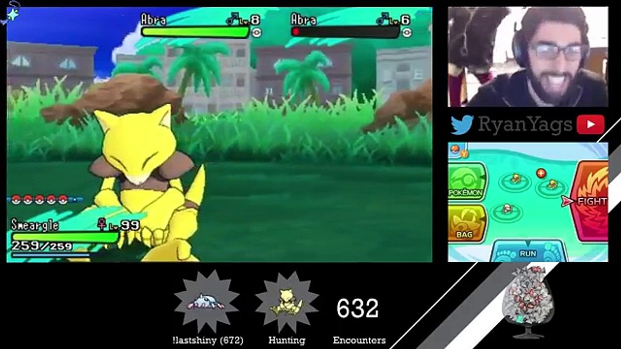 Shiny Abra via SOS in Pokemon Sun and Moon