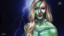 Bride of Frankenstein Halloween makeup tutorial