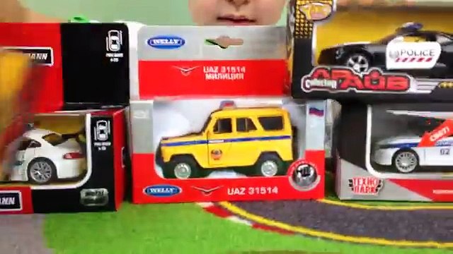 Крутые полицейские машинки Welly, Технопарк и другие. Игрушки для мальчиков