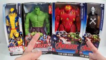 Bonecos Hulkbuster, Hulk, Crossbones e Wolverine - Marvel Brinquedos 30 cm