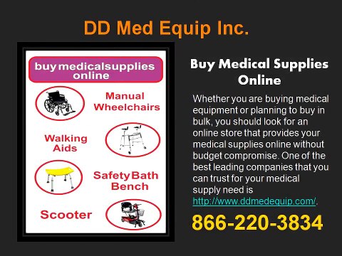 DD Med Equip Provides Online Service for Buying Medical Supplies online