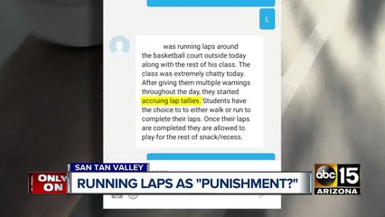 San Tan Valley first graders punished by running laps outside