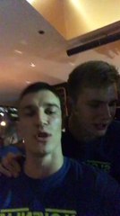 Matic Rebec and Luka Doncic singing