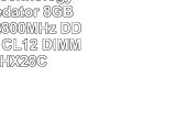 Kingston Technology HyperX Predator 8GB Kit 2x4GB 2800MHz DDR3 NonECC CL12 DIMM XMP