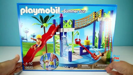 Playmobil Giant Water Park Pool Slide Playset with Sea Animals and Fun Toys For Kids