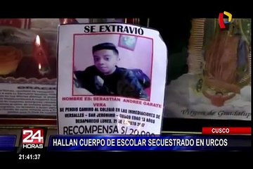 Cusco: hallan cuerpo de menor secuestrado tras su desaparición