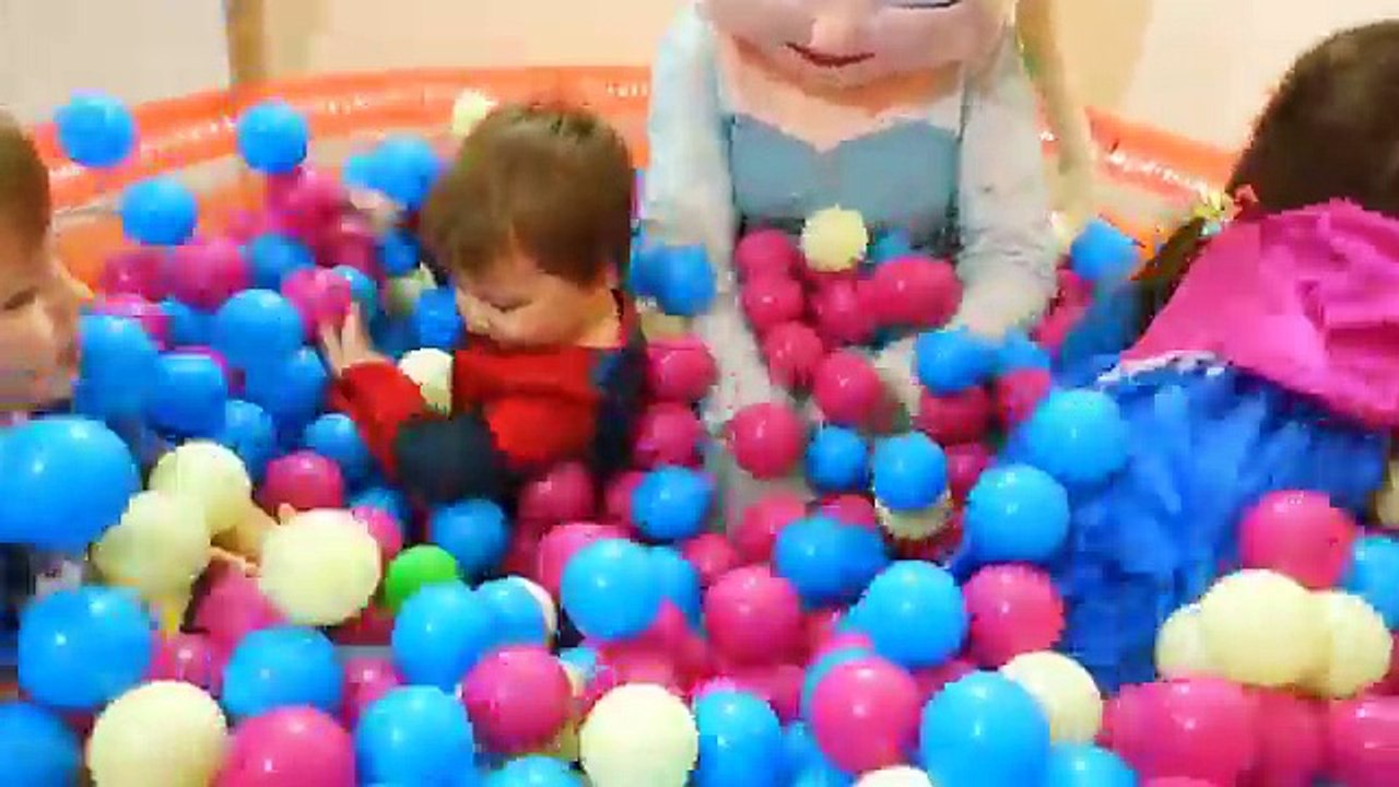 Baby toys balls with Elsa and Kids Children playing with balls video for kids