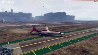 GTA 5- Great & Amazing Landing by Air Plane(Jumbo Jet) on Bridge (GTA 5 Funny Moments)