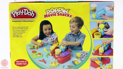 Play doh Poppin MOVIE SNACKS Playset POPCORN Hot dog FRIES Ice Cream | Sweet Treats Playdough
