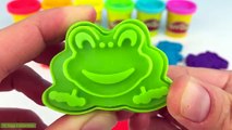 Learn Colours Play Doh Peppa Pig Lollipop with Animals Elephant Lion Molds Creative for Kids