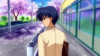 Clannad Kyou hit Okazaki with scooter
