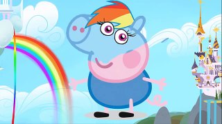 Peppa Pig My Little Pony Coloring Book - Learn Colors In English With MLP Peppa Pig