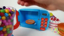 Microwave Blender Kitchen Appliance Candy Learn Colors with Squishy Cake and Toys