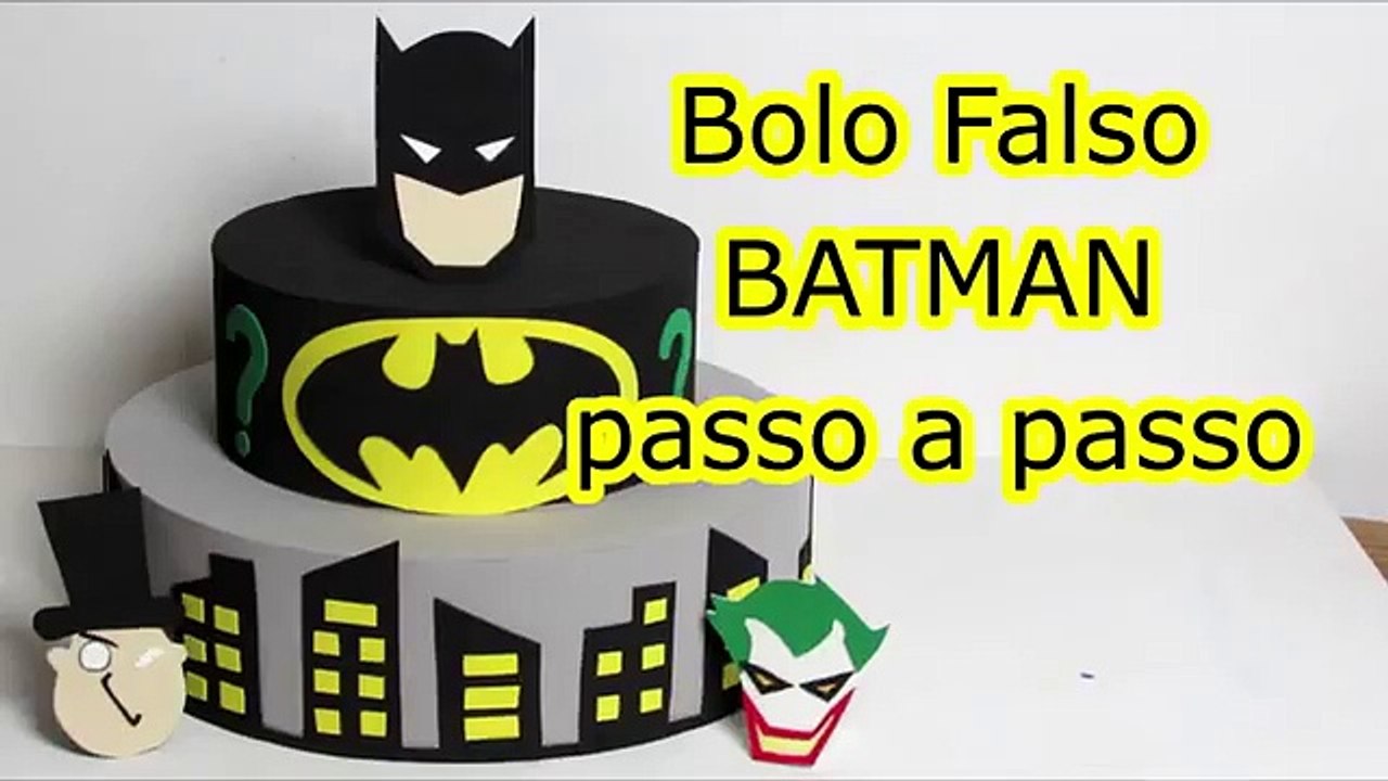 Bolo Falso BATMAN passo a passo