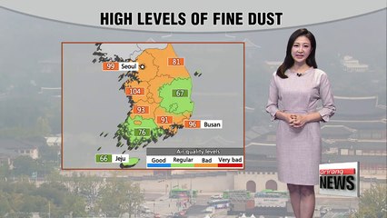 High fine dust levels, sporadic showers tonight _ 091917