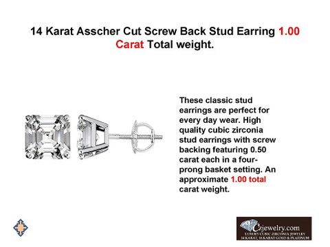 Cubic Zirconia Stud Earrings | CZ Jewelry