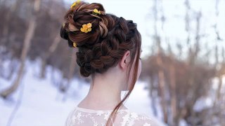 Crown braid & Twisted bun | Prom Hair