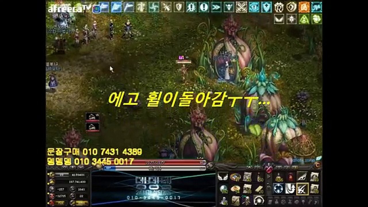 리니지 전섭1위 격노 요정 원큐 텍피하려는 랭커기사들 올베르시킴