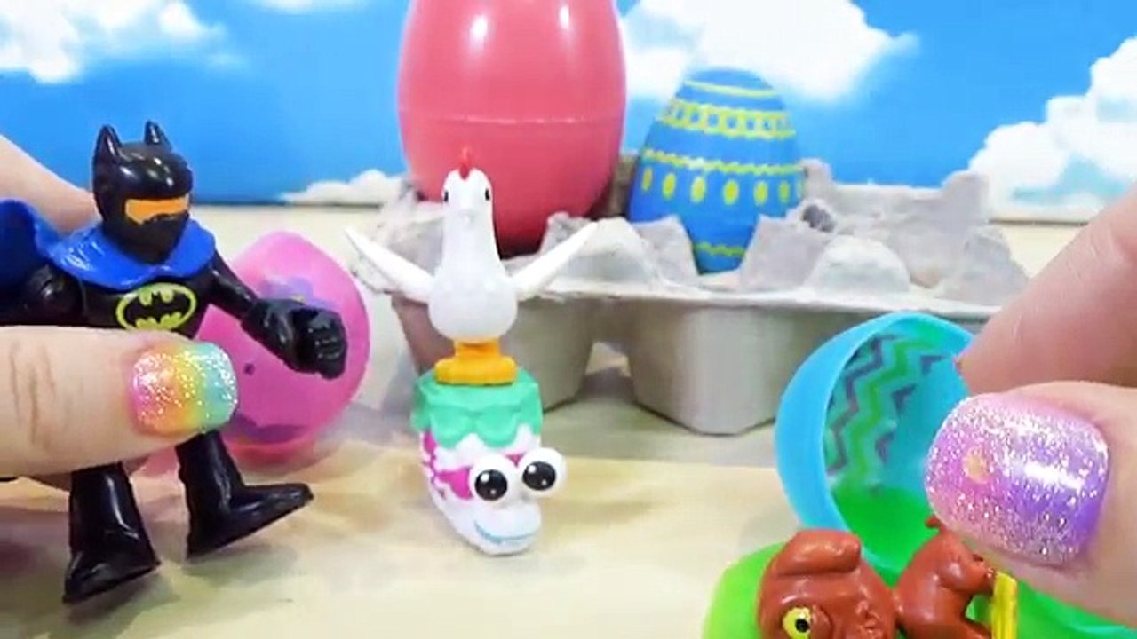 Joker Hatchimals Prank! Imaginext Batman Ugglies Pet Shop Trolls SLIME Doctor Squish