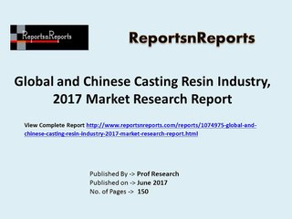 Casting Resin Market: Global Industry Review, Statistics, Demand and Forecasts to 2022