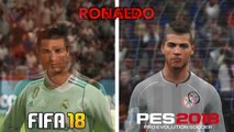 FIFA 18 VS PES 2018 | PLAYER FACES COMPARISON