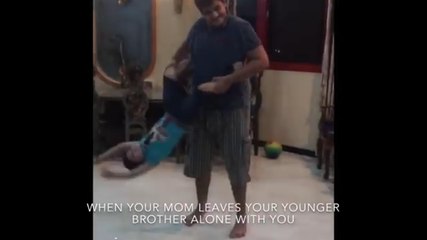 When your mom leave your younger brother with you | ashish chanchlani | by vines guruji